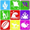 39 Pcs Oceans Stencils for Painting Set, Reusable Painting Templates - Stencil Crafts Drawing Templates for DIY Scrapbook, Home Wall Murals, Canvas Wood Signs