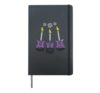 3 Bass Guitars Nonbinary Cool Enby NB Pride Flag LGBTQ Music Hardcover Journal, Black