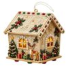 3D Beaded Christmas House - Shiny Hangable Winter Craft for Mantel