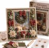 3D Christmas Fabric Poke Art Kit, Handmade Fabric Poke Art Kit, Vintage Holiday Handmade Decoration,DIY Christmas Craft Kit for Adults & Beginner (White)