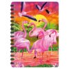 3D LiveLife Jotter - Flamingo Lingo from Deluxebase. Spiral Bound A6 5.5x4in Small Notebook with 80 Plain Recycled Pages. Pocket Sized Animal Notepad, Journal or Drawing Book with Bird Cover