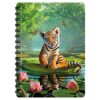 3D LiveLife Jotter - Tiger Lily from Deluxebase. Spiral Bound A6 5.5x4in Small Notebook with 80 Plain Recycled Pages. Pocket Sized Animal Notepad, Journal or Drawing Book with Big Cat Cover