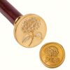 3D Magnolia Flowers Wax Seal Stamp with Wooden Handle, Floral Botanical Relief Carving Wax Sealing Stamp for Wedding Invitation, (3D Hydrangea)