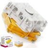 3D Maze Cube Ball Puzzle Brain Teaser for Adults & Kids, Educational Learning Toys Logical Thinking, Family Board Games Tabletop, Durable Puzzle Cube (White&Yellow, 2.4x1.8x2.4)