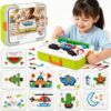 3D Mushroom Nail Puzzle 460 Pieces Building Peg Kit