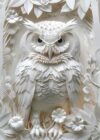 3 D Owl Paper-Cut Art Puzzles 1000 Piece for Adults, White Bird Animal Forest Jigsaw Puzzle for Adults, Impossible Difficult Hard Puzzle as Family Game