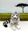 3D Printed Animal, 12" Articulated 3D Printed Tiger Toy, Tiger Figurines Fidget Toys, 3D Printed Toys for Stress Relief, Poseable Animals Fidget Desk Decor AT001-WHITE-L