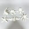 3D Printed Articulated Marine Skeleton Models, Sea Creature Figures，White
