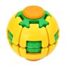 3D Printed Press‑to‑Spin Fidget Ball，Quiet Desk Fidget Toy，Yellow