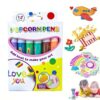 3D Puffy Popcorn Pens DIY Bubble Painting Pens Heat Activated 3D Inflatable Art Markers for Kids Journal Greeting Card Decor Handmade Craft Supplies