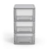 3 Drawer Storage Cart, Medium Plastic Organization Tower with Drawers