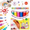 3D Relief Art Pen, Puffy Popcorn Drawing Markers 12 Colors DIY Craft，A*1