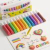 3D Relief Art Pen, Puffy Velvet Fabric Marker On Different Surfaces，12Pc-A
