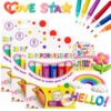 3D Relief Art Pen Set Magic Popcorn Puffy Pens for Paper Crafts,6/12-Color