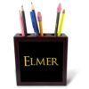 3dRose Elmer accepted well known male name in the USA. Yellow, black charm 5 inch tile pen holder