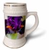 3dRose USA, Oregon. Garden in full bloom with closeup of bearded iris 22oz Stein Mug