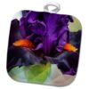 3dRose USA, Oregon. Garden in Full Bloom with Closeup of Bearded iris 8x8 Potholder