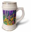 3dRose USA, Oregon. Garden with bearded iris and Russell lupine 22oz Stein Mug