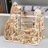 3D Wooden Mechanical Marble Run Puzzle, STEAM Educational Model Building Kit for Kids and Adults