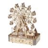 3D Wooden Puzzles for Adults, Ferris Wheel Model Kit, LED Music Toy