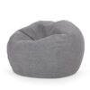 3 Foot Rounded Bean Bag, Gray