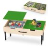 3in1 Table with Storage,Wooden Kids Activity Table for Lego,Building Block