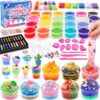 3 otters 24 Pack DIY Slime Kit for Kids with Glow Powder