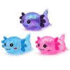 3 Pack Axolotl Squishy Toys, Cute Glitter Stress Relief Squeeze Toys for Kids & Adults, Soft Sensory Fidget Toys for Anxiety Relief, Party Favors, Lying Axolotl (Multi-Color)