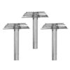 3 Pack Stainless Steel Cork Borer Set Manual Rubber Stopper Punch Tool for Laboratory Experiments
