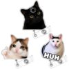 3PC Cat Badge Reels Funny Cute Meme Nurse Nursing Holder Reel for Women