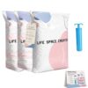 3PCS 3D Vacuum Storage Bags with Hand Pump, Compression Bags，L