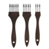 3 Pcs Acrylic Paint Brushes Set, Multi-Tooth Comb Brush with Korean Nylon Hair and Ergonomic Wooden Handle, for Watercolor Acrylic Painting, Unique Texture Art Supplies