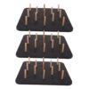 3pcs Black Felt Bulletin Board Tiles Decorative Picture Wall Tiles