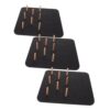 3pcs Black Felt Bulletin Board Tiles for Wall Mount Picture Display