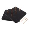3pcs Black Felt Bulletin Board Tiles for Wall Photo Display and Notes