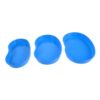 3pcs Blue Plastic Kidney-Shaped Pill Counting Tray