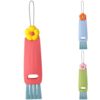 3 Pcs Bottle Cleaning Brushes Set, 3 in 1 Multifunctional Cups Cleaning Tools with 180° Rotating Foldable Petal Shape, Hook Remover for Gaps, Lids, Keyboards, Kitchen Tools