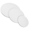 3pcs Cotton Canvas Painting Boards for Artists in White Fine Texture