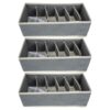 3pcs Foldable Underwear Storage Divider Box 6-compartment Organizer