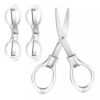 3 Pcs Folding Scissors, Portable Stainless Steel Telescopic Cutter