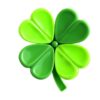 3pcs Four Leaf Clover Magnetic Bag Sealing Clips, 75 x 75 mm,Green