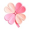 3pcs Four Leaf Clover Magnetic Bag Sealing Clips, 75 x 75 mm,Pink