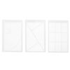 3pcs Golden Ratio Artist Viewer Acrylic Ruler Set for Drawing