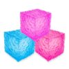 3PCS Honeycomb Ice Cube Sensory Toy, 1.97" Soft Fidget Cube for Stress Relief, Tactile Squeeze Desk Toy for Office, School, Home, Kids & Adults ( Blue + Pink + Purple)