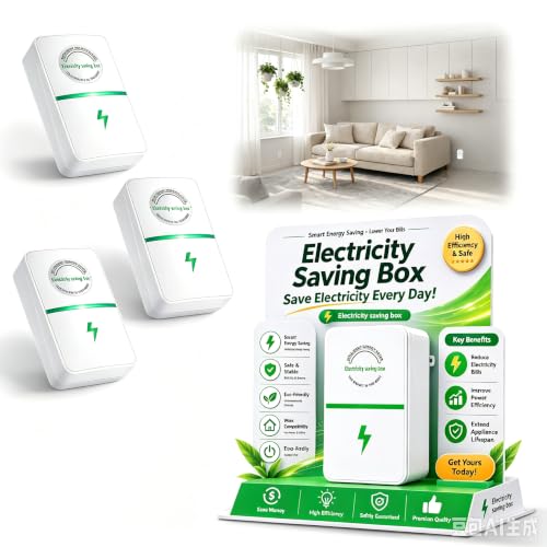 3PCS Power Plug Pro Energy Saver 2026 Updated New Stop Watt Energy Saving Device Intelligent Electricity Electric Saving Box Smart Plug in Power Box Power Factor Saver Household Power Plug-in