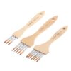 3 Pcs Wooden Handle Art Brush Multi-Head Nylon Hair Paint Brush Artist Beginner Oil Watercolor Acrylic Painting Art Brush