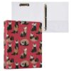 3 Ring Binder 1.5 inch Binders Ferrets Red Three Ring Binders Organizer with Clipboard Plastic Folder 3 Interior PVC Clear Pockets