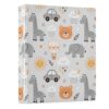 3 Ring Binders Bear Giraffe Elephant 1.5 Inch Round Ring Binders with Pockets Decorative Clipboard Binder Holds 200 Sheets View Binder for Home School Office,1 Pack