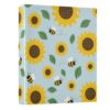 3 Ring Binders Bee Sunflower 1.5 Inch Round Ring Binders with Pockets Decorative Clipboard Binder Holds 200 Sheets View Binder for Home School Office,1 Pack