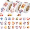 3 Rolls Animal Stickers for Kids, 1500 PCS Sticker for Toddlers 2-4 (1.5″)
